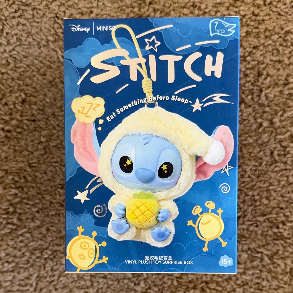 Disney Miniso Stitch Plush Pendant Blind Box